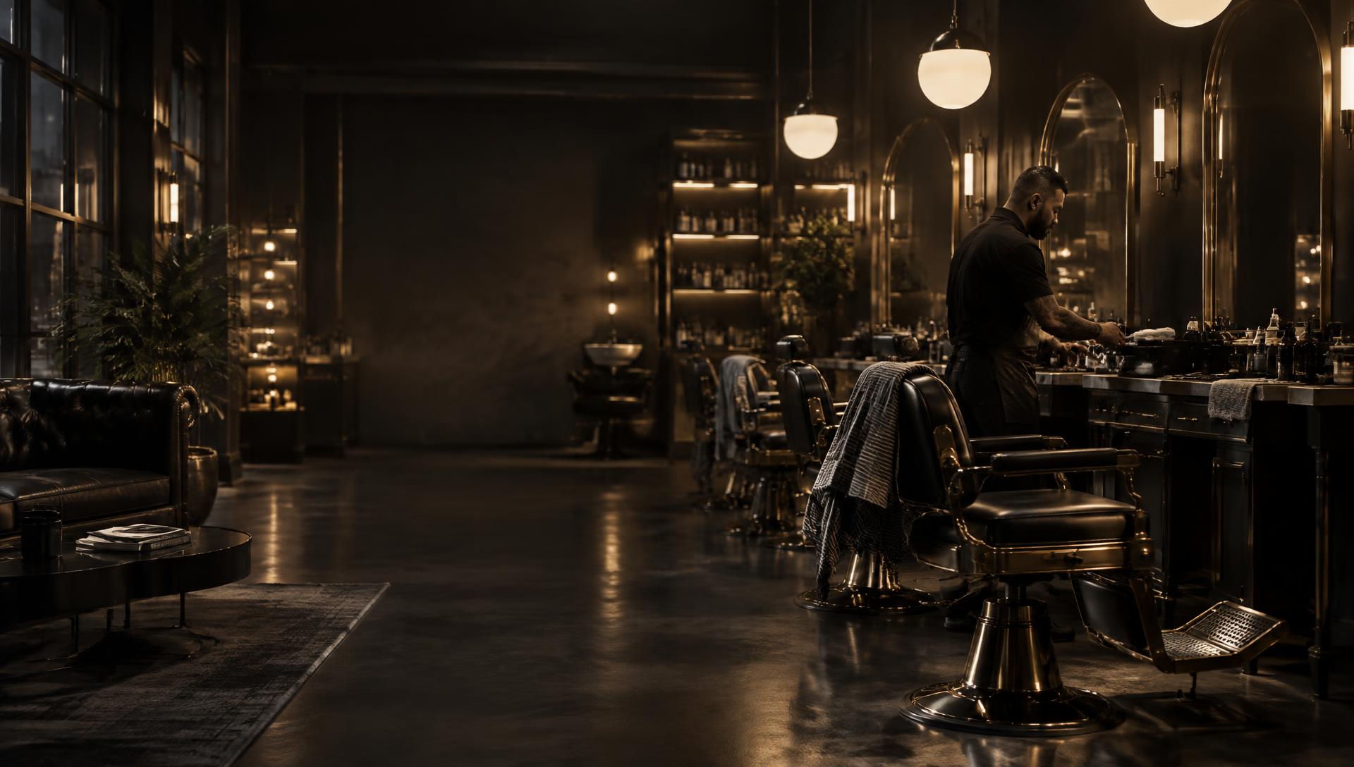 Interior elegante de Urban Barber House